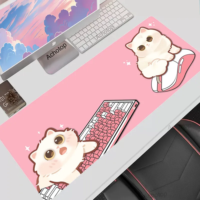 Anime-Mauspad Gaming – Cartoon Katze, Kawaii Desi Produktbild-Vorschau 5
