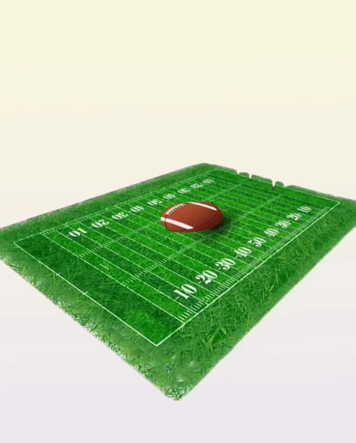 Carpets 3d Green Football Carpet Kids Room Baseball tapis de terrain Chambre de terrain Mattes de sol de vie Grands tapis Home Personnalisé 2367576