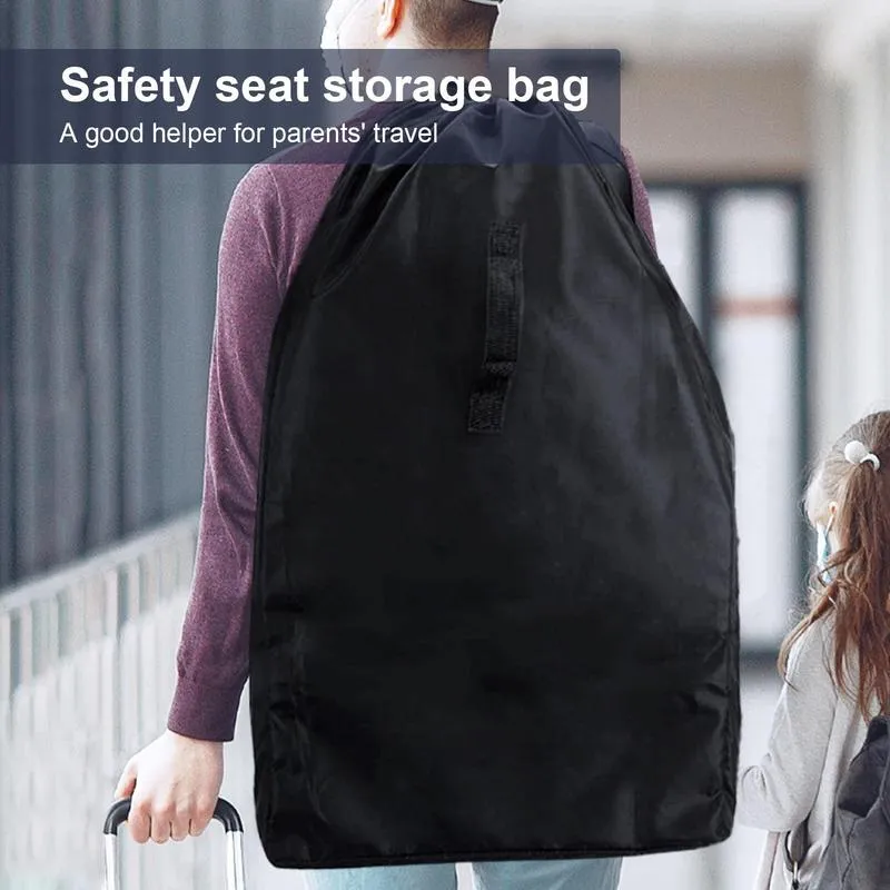 Sac de voyage de sécurité pour enfants portable Couvre-poussière Baby Car Sac de rangement pliable avec bretelles à dos rembourrées réglables pour voyager