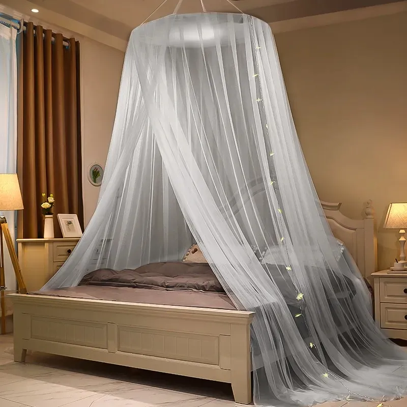 Style de luxe d'été Mosquito Mosquito Net Couleur solide Mostique Mosquito Mosquito Type de plancher du sol