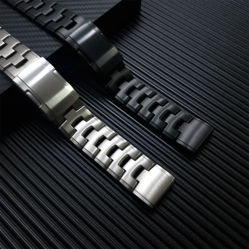 Banda di orologi in lega di titanio QuickFit per Garmin Forerunner 955 745 945 LTE S62 S60 / Istinct 2 45 mm Metallo cinghia 22 /26 mm Bracciale