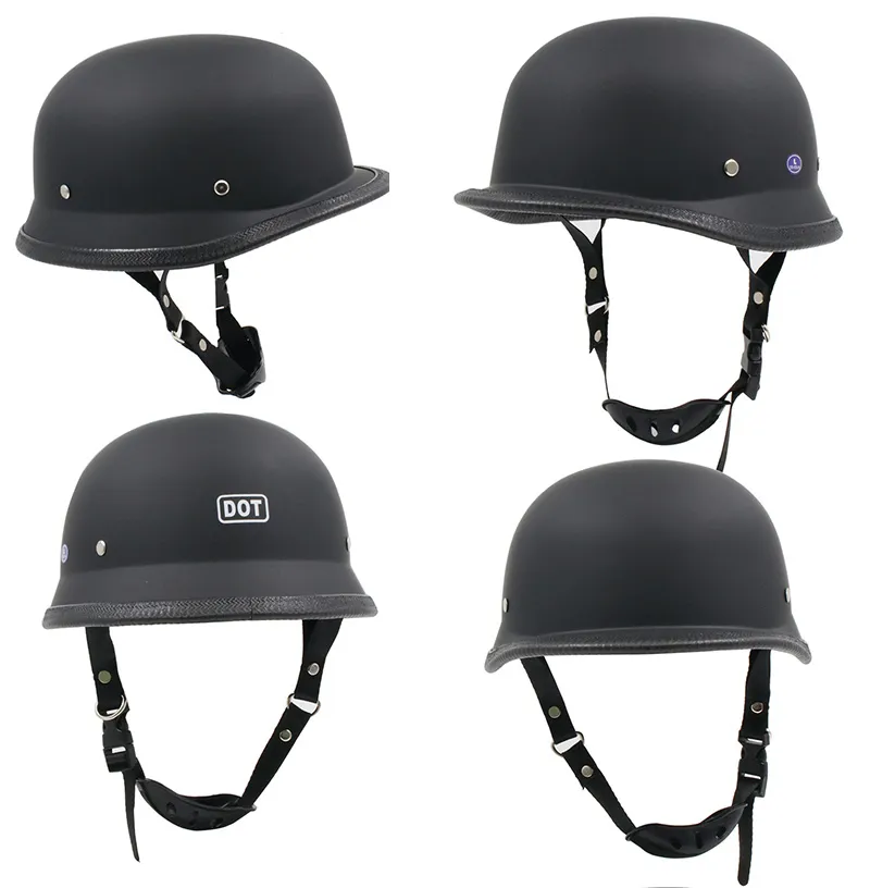 Motorcykelhjälm S-M-XL-XXL Ridning Vintage Cruiser Touring Half Helmets Moto Bicycle Scooter Skating Baseball Cap med skyddsglasögon