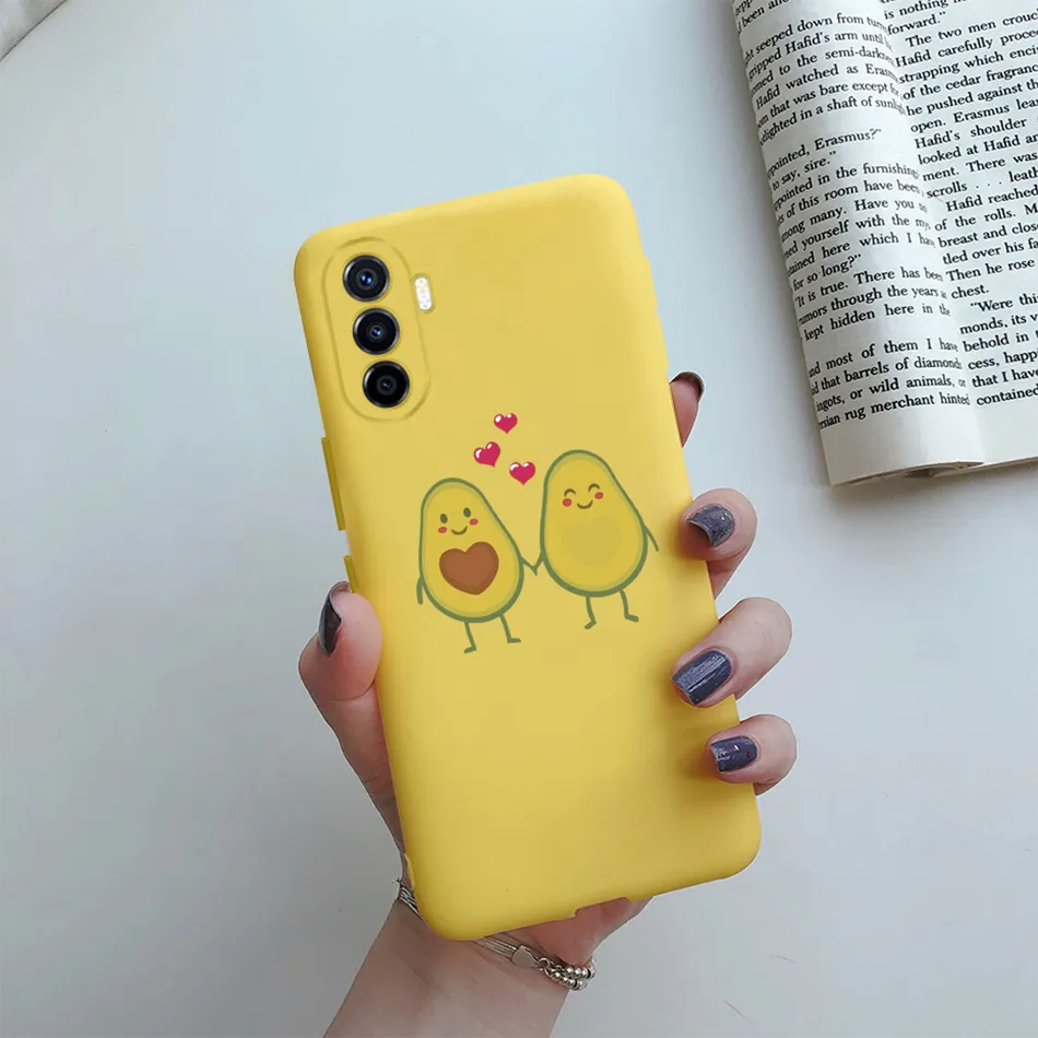 Pour Huawei Nova Y71 Case Huawei Nova Y70 Novay70 Plus Profitez de 60x Y 70 Y 71 Téléphone Board Cactus Cactus Love Heart Silicone Cover