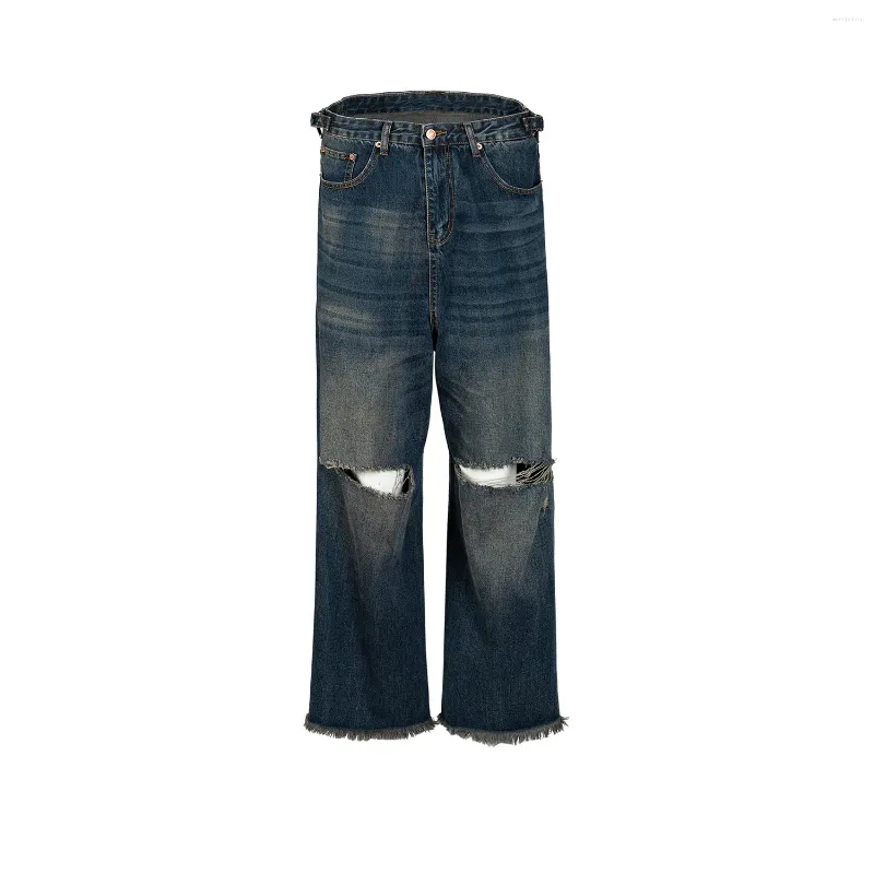 Jeans Jeans Jeans Jeans Jeanswomen 2024 Spring/Summer Ins Retwork Red Street Hip Hop Cut Hole Cut Hole Tassel Wi