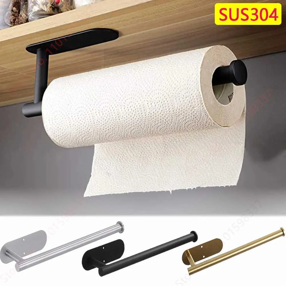Supports de papier hygiénique Porte-serviette en papier adhésif pour porte-serviette de serviette porte-papier toilette Dispensateur armoire de salle de bain accessoires de salle de bain 240410
