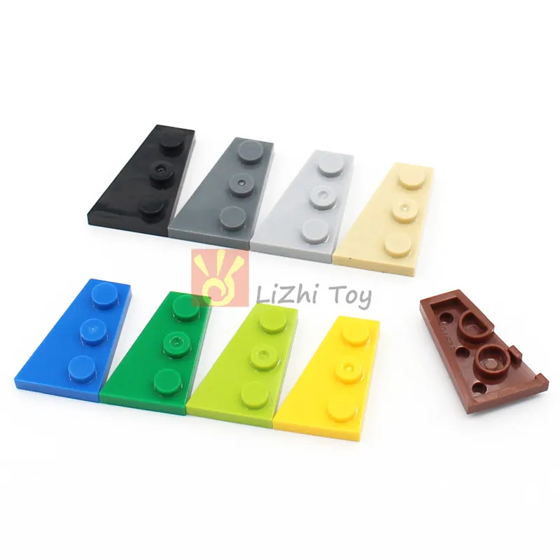 MOC Brick Parts Wedge Plate 3x2 Left Right Compatible with 43722 Classic Piece Building Blocks Toy Accessory