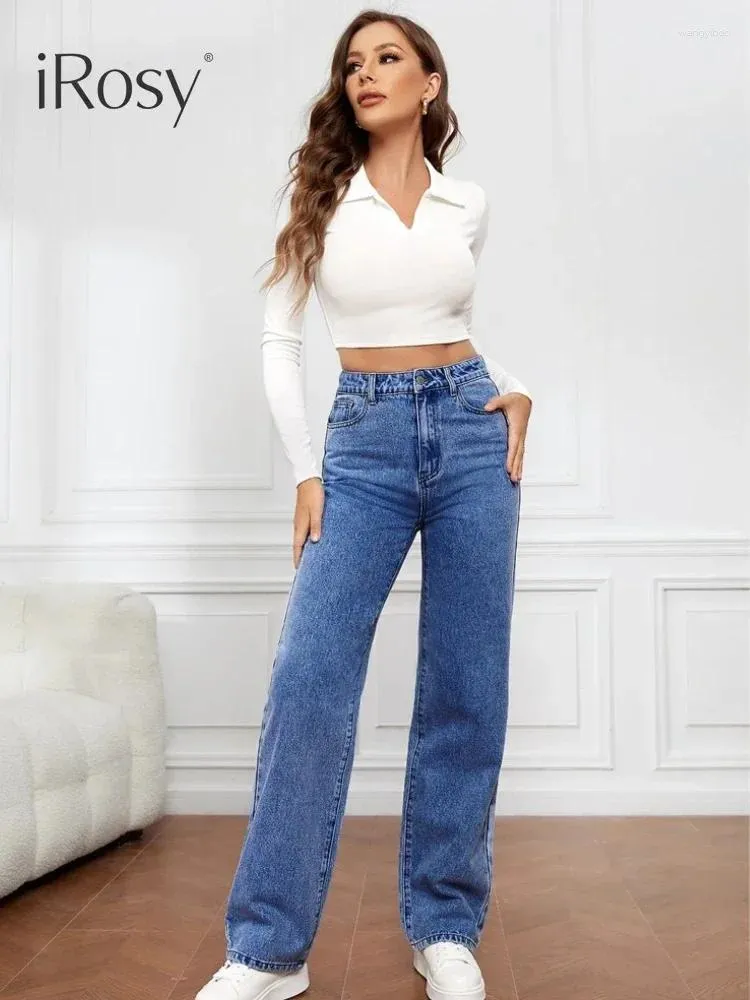Jeans pour femmes vintage haute taille droite Tendance 2024 pantalon denim pantalon de la mode coréenne des vêtements d'automne