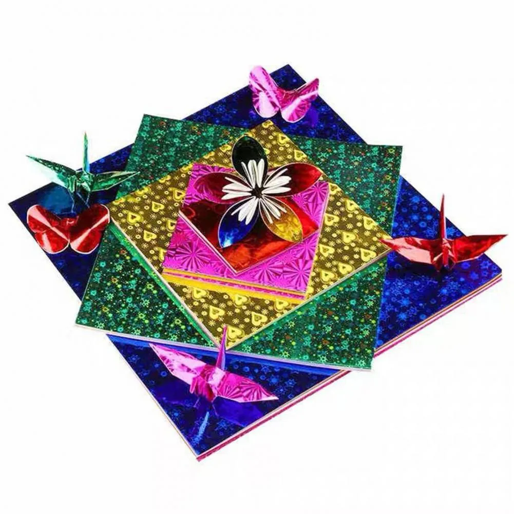 Origami uitsparingen praktische braam gratis milieuvriendelijke kinderen glitter vouwpapieren voor thuiskleurpapier kinderen handgemaakt papier