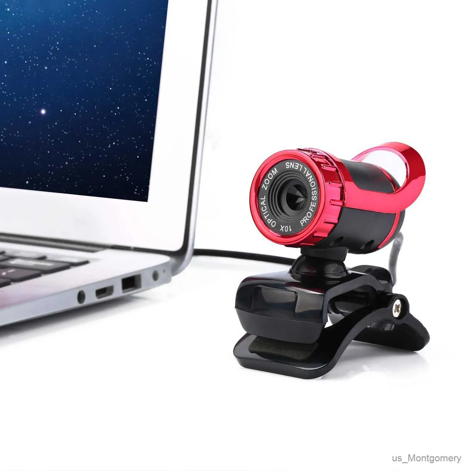 Webbkameror Rotertable Night Vision Webcam USB High Definition Web Cam 360-graders MIC CLIP-ON Dator PC Laptop Notebook Web Camera