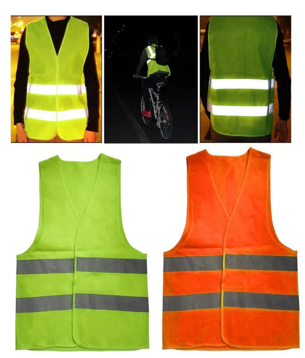 Gitre d'avertissement réfléchissant Vêtements de travail Haute visibilité Day Night Protective Gite for Running Cycling Warning Safety Vest9673935