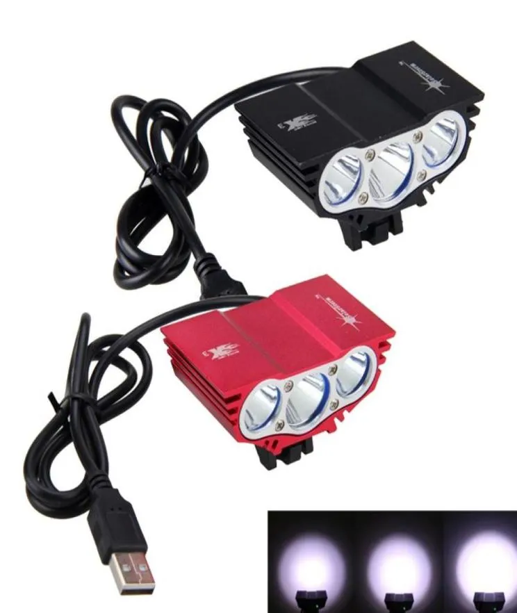 Étanche 3Xt6 LED Light Light 10000lm Bike avant de vélo léger de nuit lampe à vélo 5V USB lampe uniquement sans batterie266f4881915