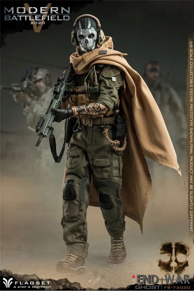 MODERN BATTLEFIELD 1/6 cod ゴーストフィギュア Premium 12-Inch Military Action Figure - Modern Battlefield Toy