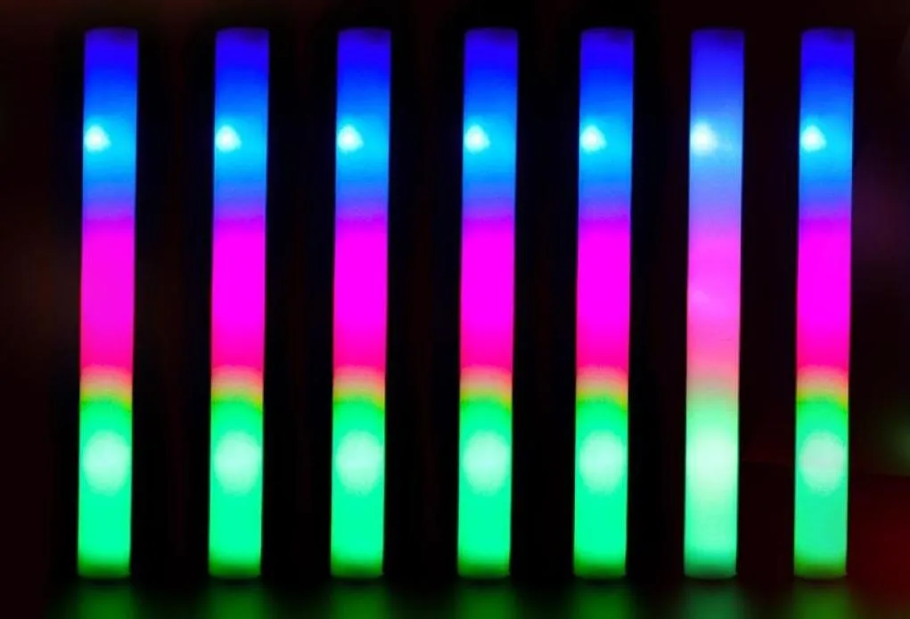 Party Decoration RGB LED Glow Sticks Lighting In Dark Multi Color Stick For Wedding Concert Toys Anpassad logotyp 220PCS7266953