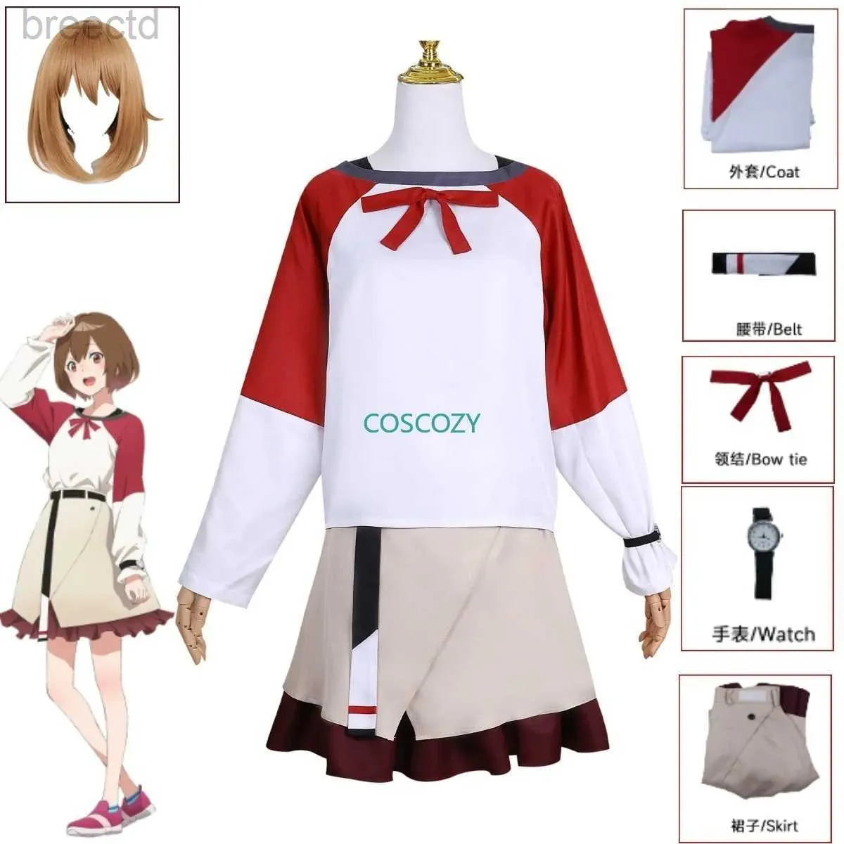 Anime kostuums mahiru kouzuki cosplay kostuum pruik anime kwal kwallen kan niet zwemmen in de nachtjurk rok Halloween vrouwen meisjes dagelijkse uniformen 240411