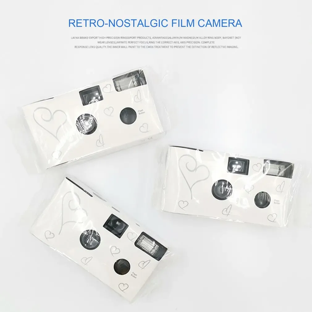 Appareil photo 13pcs rétro 16 photos 35 mm film jetable caméra manuel imbécile de caméra optique cadeau d'enfant cadeau unique usage camer