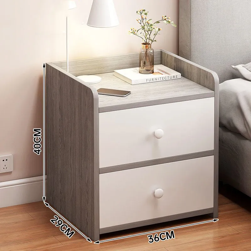 Nordiska enkla sängbord Moderna vita lådor Minimalistiska nattduksbord Small Decor Cabinets Mesitas de Noche Bedroom Möbler