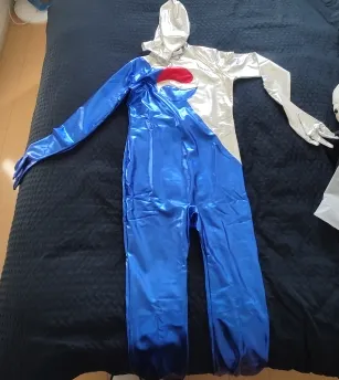 信頼も高い Zentai Silver And Blue Light Shiny Pepsiman For Costume 洋楽