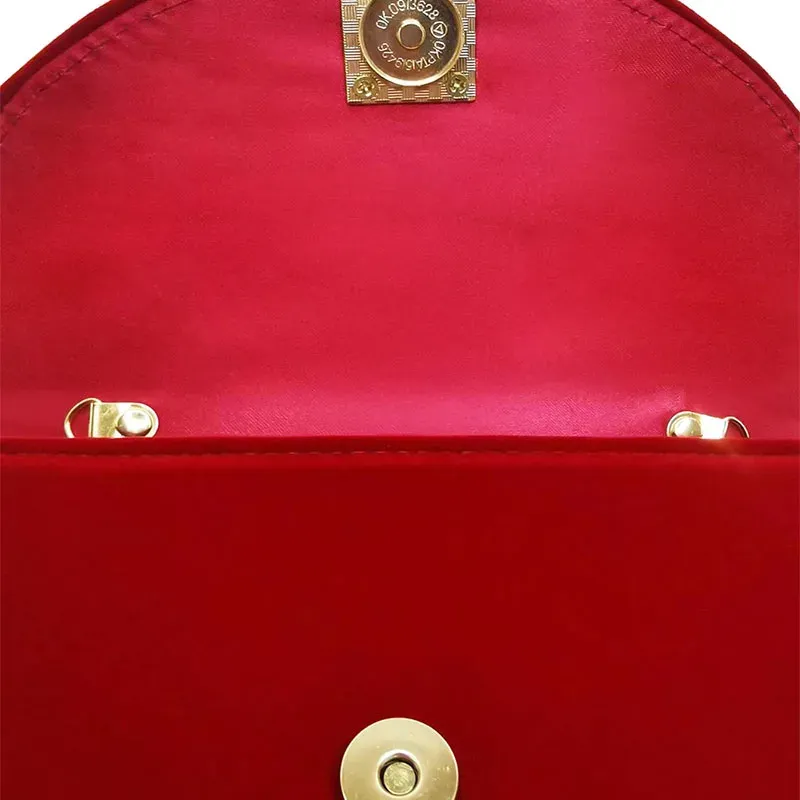 Wildleder -Kupplungsbeutel mit Perle Vintage Red Box Form Top Griff kleiner Marke Luxus Frau Tasche für Hochzeitsfeier Designer Handtasche