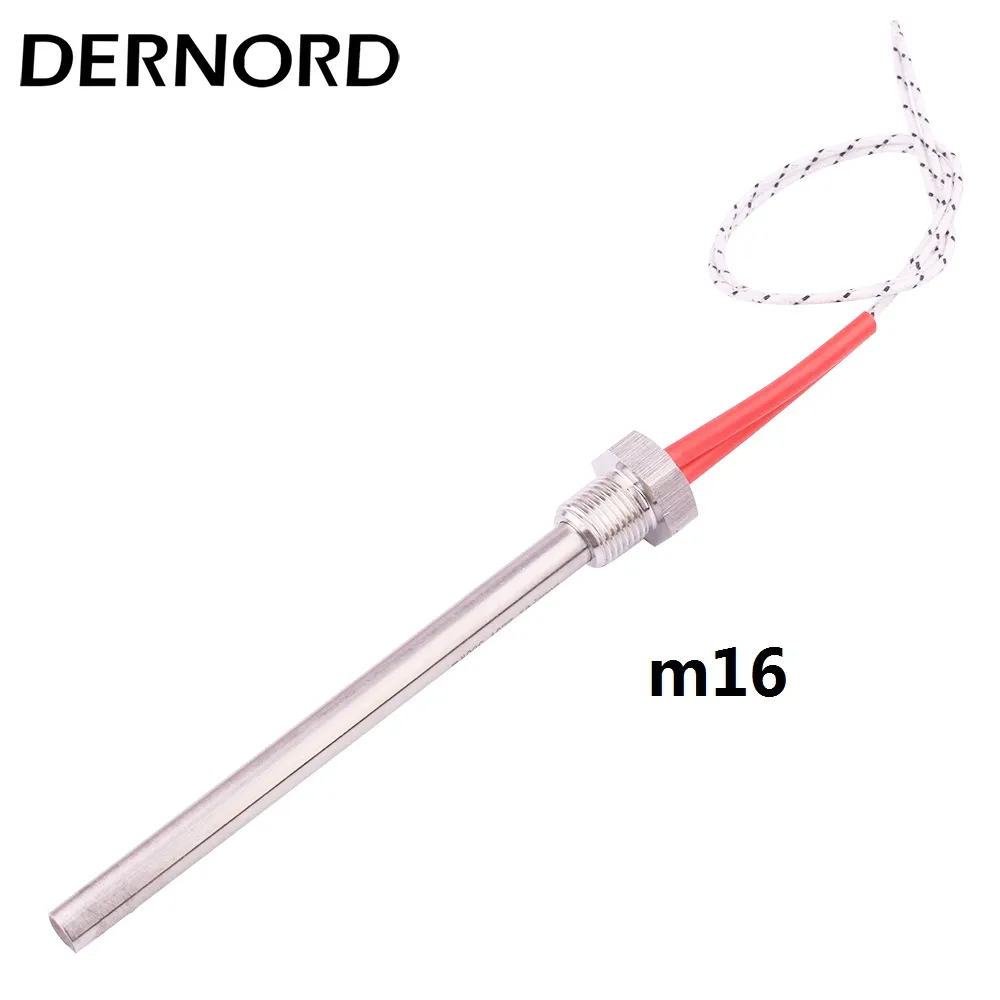 Dernord Tubulaire chauffage pour poêle à grill de cheminée 10x140/150/170 mm 220V Pièces à granulés en bois M16 Pellet Ignitter 300W / 350W