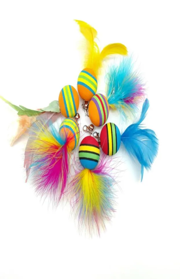 zwiastun kota Surower Pióro Rainbow Pet Cat Toy01234568190824