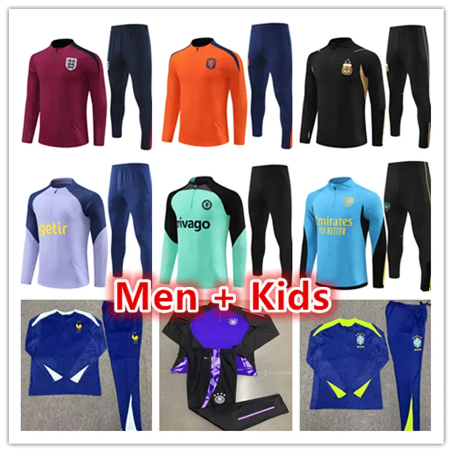 2023 2024 2025 Englands Männer Fußball Tracksuit Soccer Training Anzug Jacke Set 22 23 24 25 Kinder Herren -Trikots Tracks -Einrichtungen Jogging Sets Survetement Foot Chandal Tuta