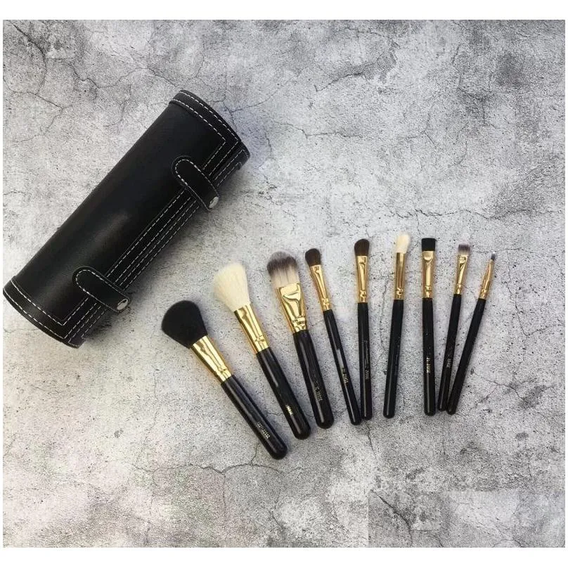 Brand 9 Pcs Makeup Brushes Set Kit Travel Beauty Professional Wood Handle Foundation Lips Cosmetics Makeup Brush tools6865556