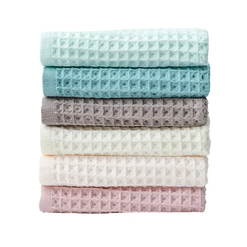 New 2020 100% Cotton Hand Towels for Adults and Kids Plaid Hand Towel Face Care Magic Bathroom Sport Waffle Towel 34x74cmplaid hand towel for adults