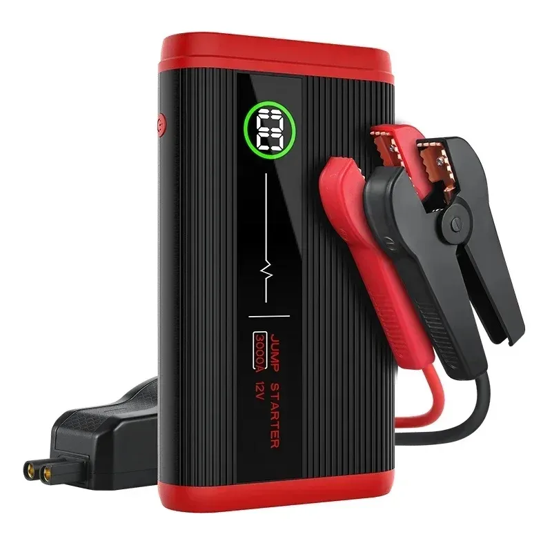 20000mAh Car Battery Jump Starter Starter Power Bank 3000A Chargeur rapide USB portable avec lampe LED 12V Booster d'urgence