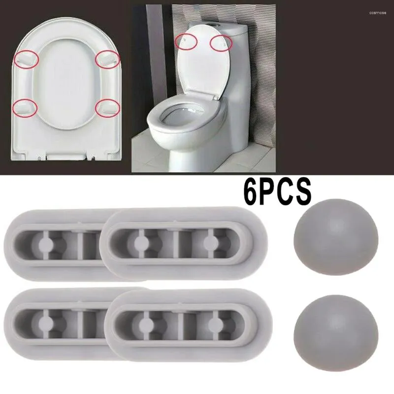 thumbnail interactive-video image 1 of Toilet Seat Buffer Set Of 10 Toilet Lid Accessories, White 1 of 11