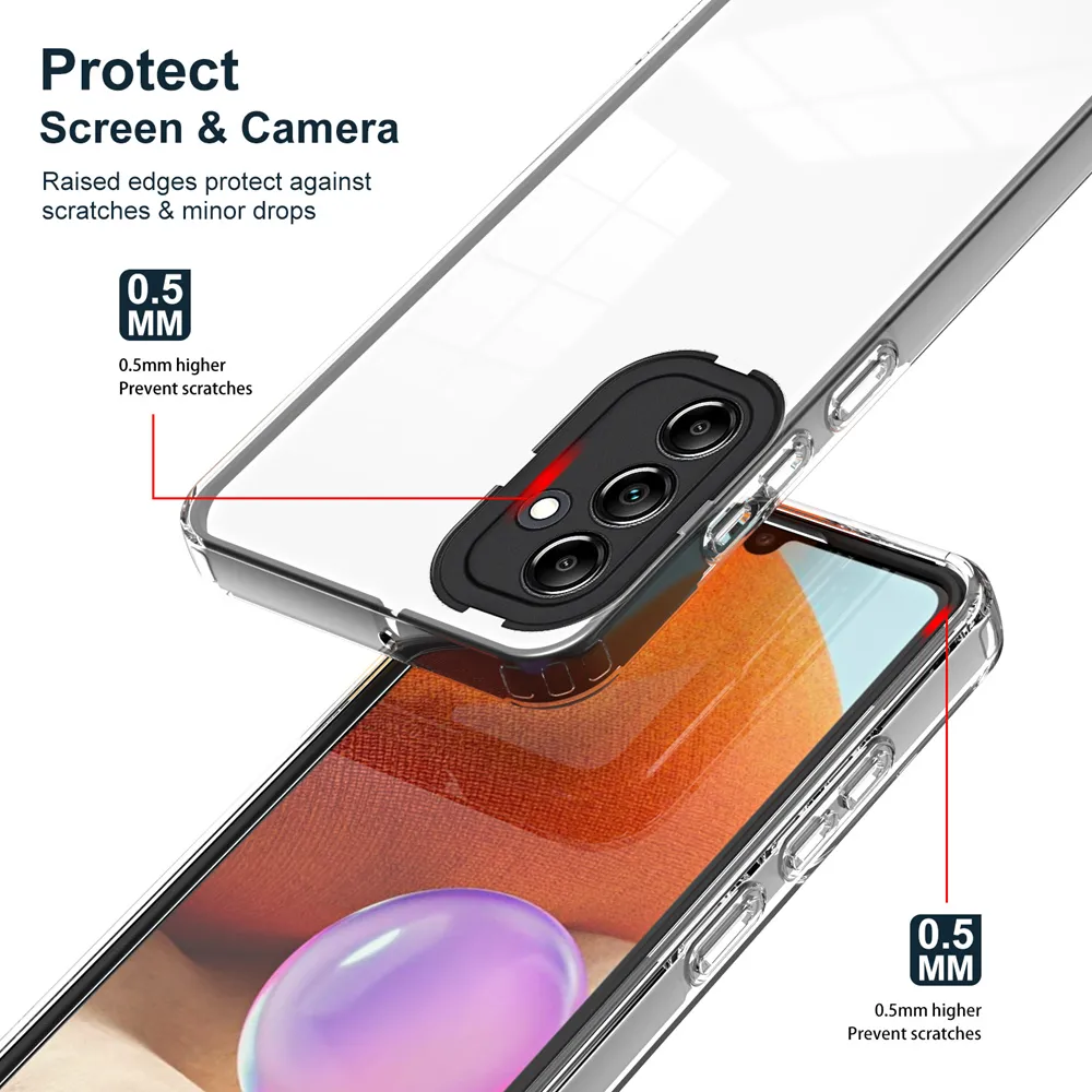 Case trasparente per armatura shock keyion per Samsung M54 5G M14 F54 A25 TPU trasparente+PC 2 in 1 Pestro al telefono per Galaxy S23 FE