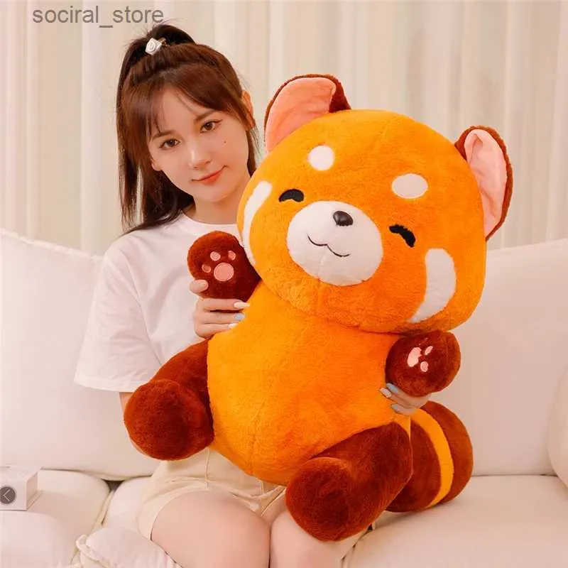 Gefüllte Plüschtiere Neu 1pc 23 cm-60 cm Stoffer Anime Figur Doll wurde rotes Panda Plushie Puppe flauschige Haare rote Waschbärtiere Umarmung Wurf Kissen Kinder