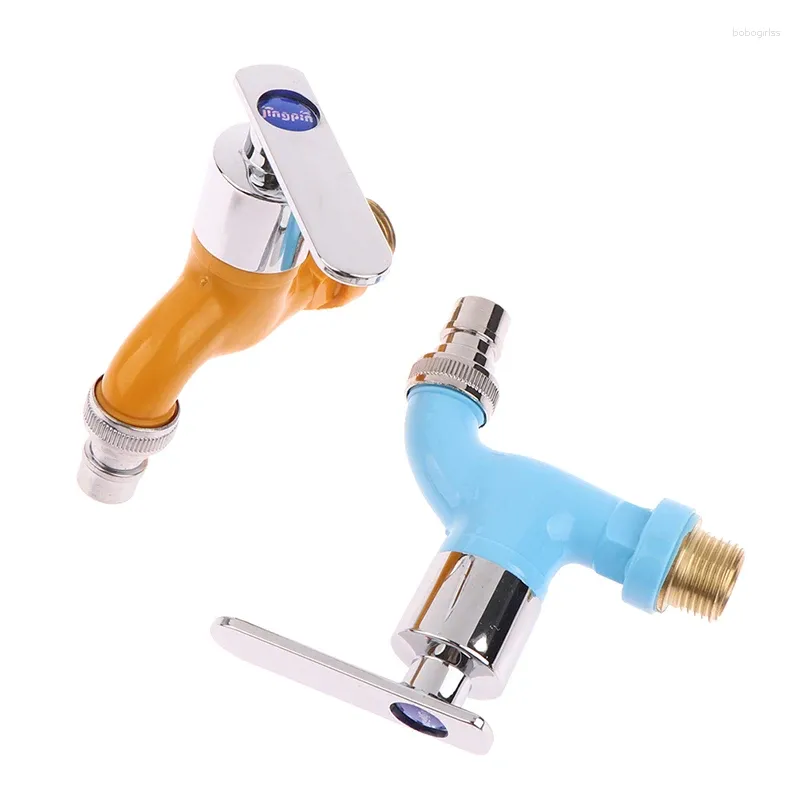 Bathroom Sink Faucets 1PC Faucet 1/2" Male Wall Mounted Washing Machine Plastic Water Hose Quick Connector Garden Balcony