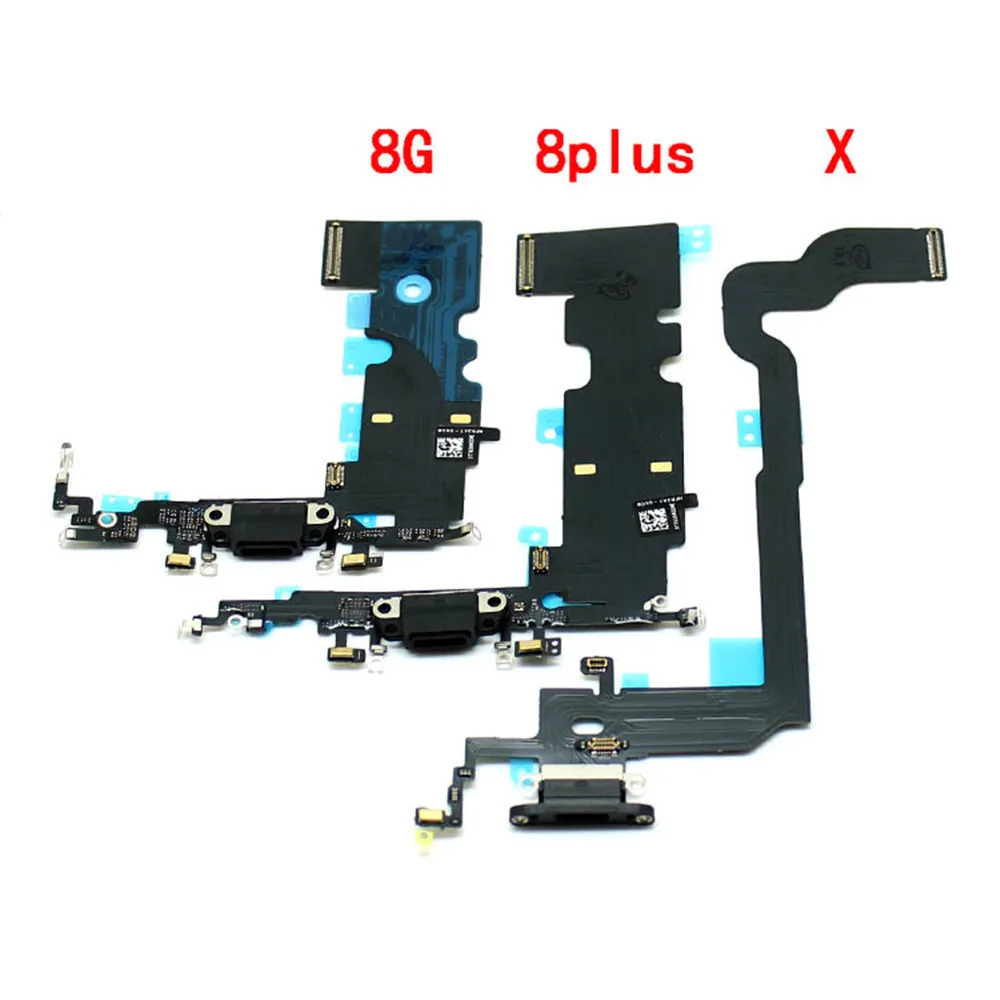 USB Port Charger Dock Connector Mic Charging Flex Cable For iPhone 7 8 Plus Xs Max X XR Dock Charging Flex