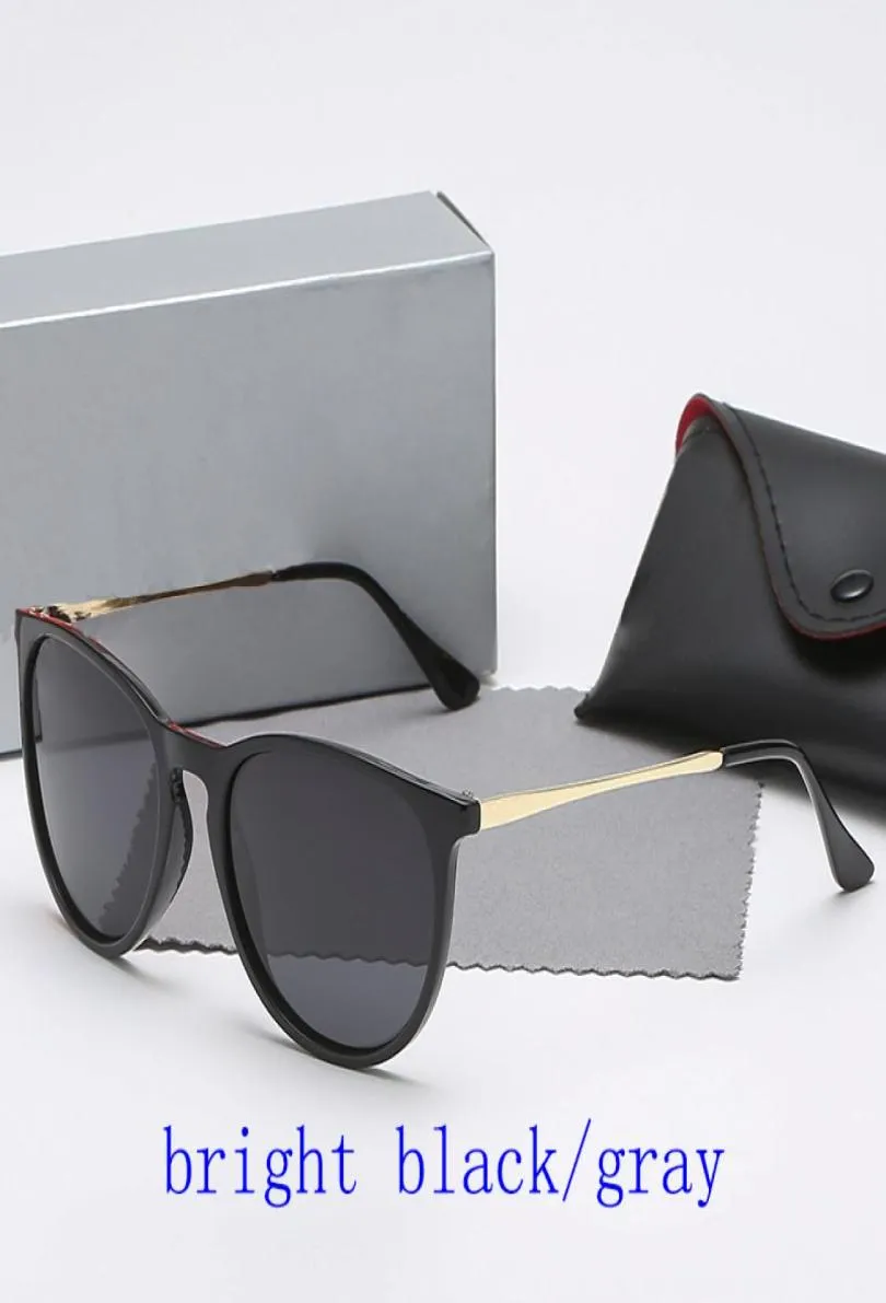 Klassiska Erika Solglasögon Kvinnor Brand Designer Mirror Cat Eye Sunglass Star Style Protection Sun Glasses UV400 med Boxes5463658