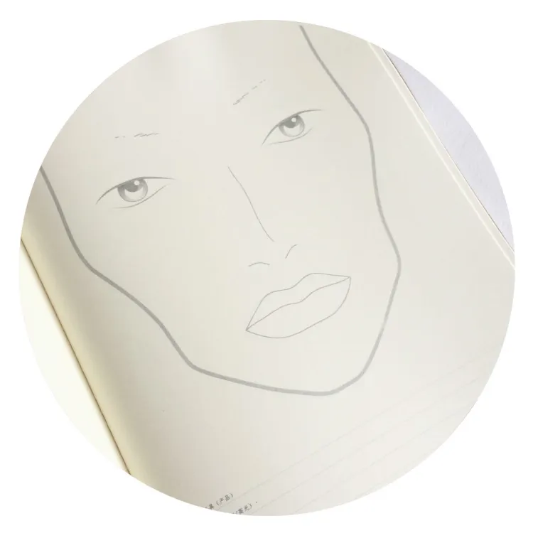 Facechart Drawing With Makeup - Liza Kondrevich: Liza