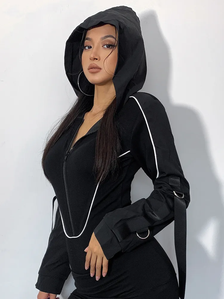 DHgate.com:2024Techwear Hooded Bodysuit: Black Punk Long DHgate.com:2024Techwear Hooded Bodysuit: Black Punk Long