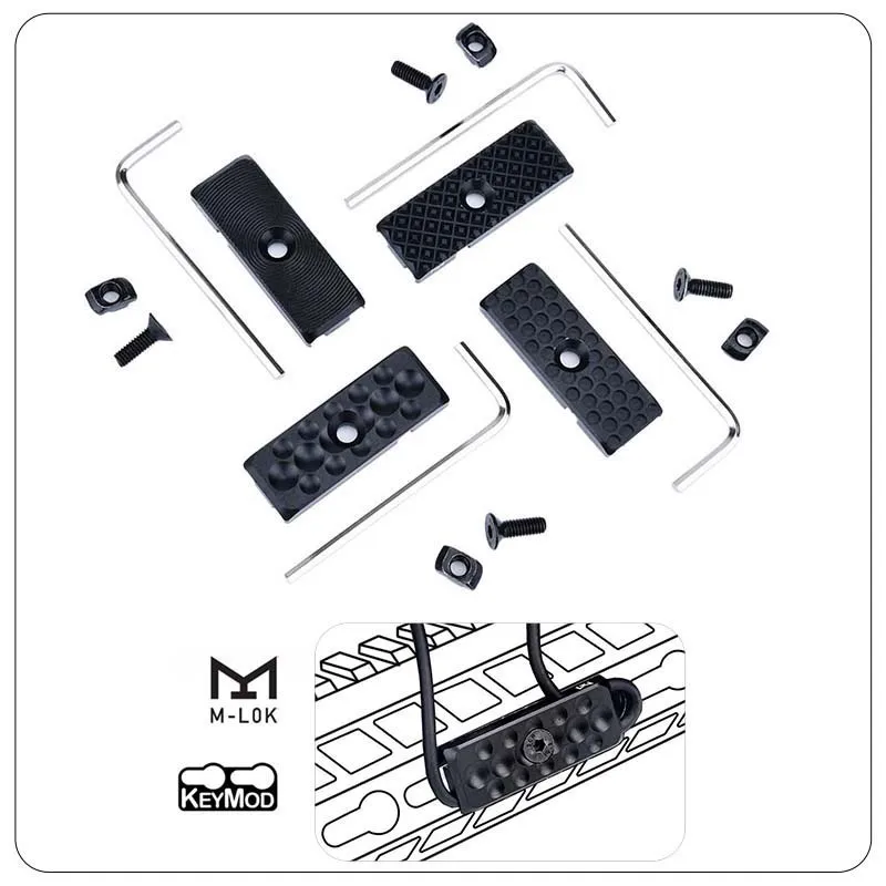 Wadsn Taktik M-Lok Keymod 20mm Picatinny Rail Kapak Kablo Kablosu Yönetimi PEQ DBAL-A2 Avcılık El Feneri El Koruma