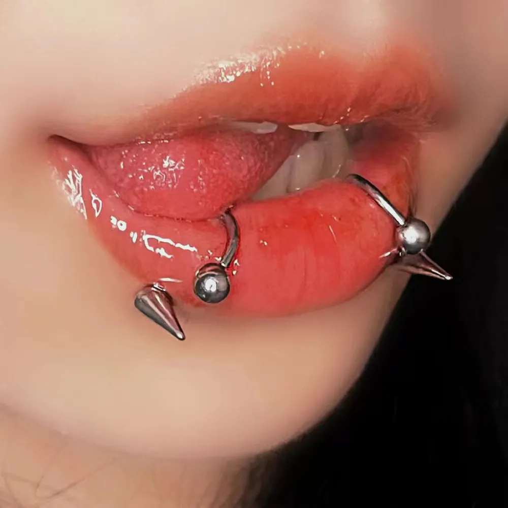 DHgate 361L Surgical Steel Spiral Lip Nose Eyebrow Tongue Ring Twisted Labret Piercing Jewelry Home Garden