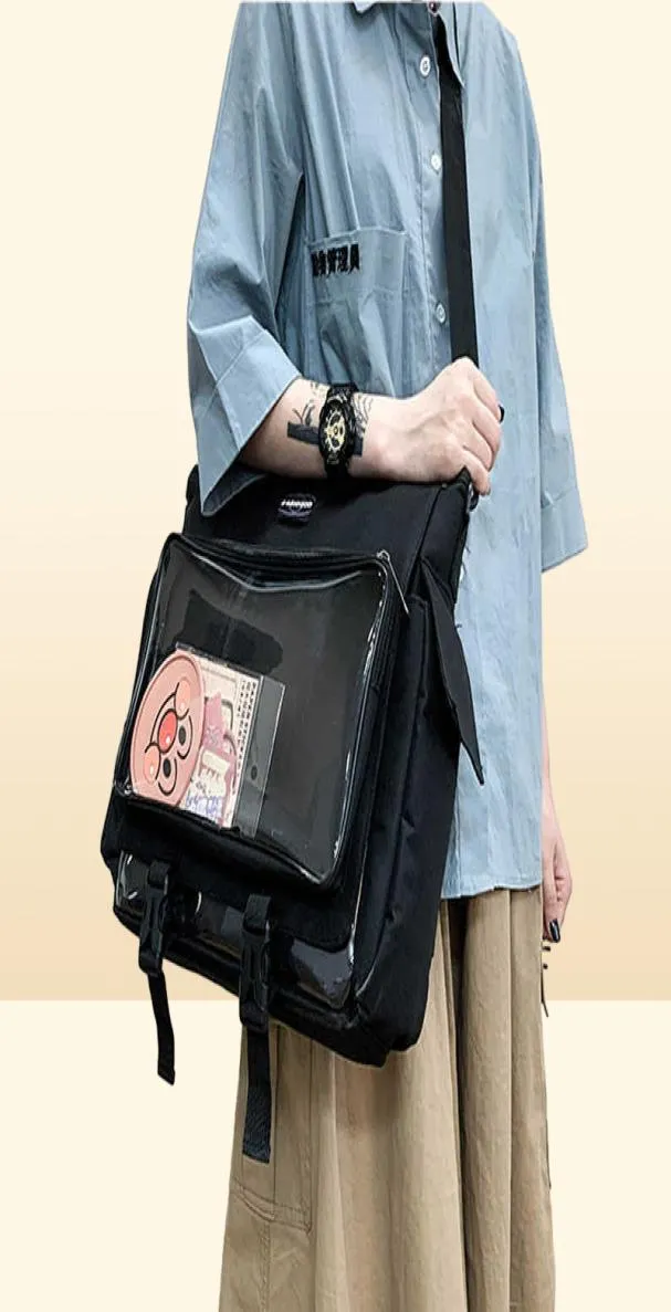 Ita Bag Backpack Clear Pocket For Women Large Capacity Girls Transparent Shoulder Itabag clear display Street Backpack H203 2109077630615