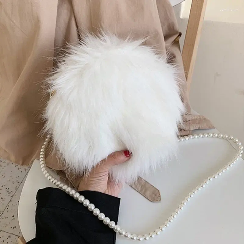 Shopping Bags Women Faux Fur Crossbody Satchel Shoulder Bag Tote Ladies Messenger Purse Drop