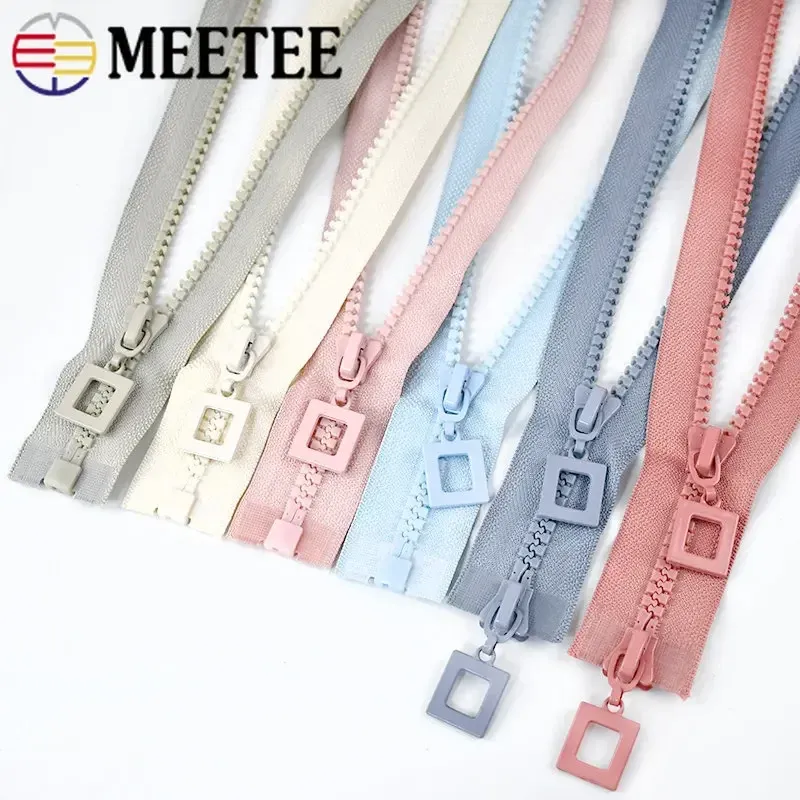 1pc 8 # résine Zipper 60-120 cm à glissière ouverte pour le sac de veste Tente Tent à double curseur à double curseur Kit de réparation