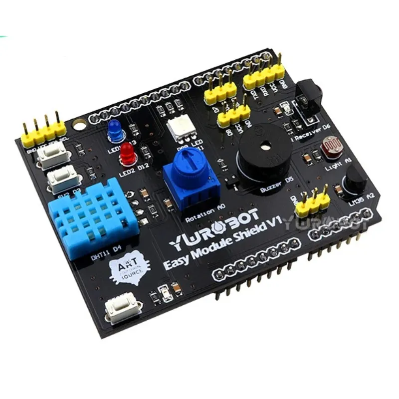 9 In 1 Sensor Board Multifunction Expansion Board DHT11 LM35 Temperatuurvochtigheid voor Arduino Uno RGB LED IR -ontvanger Buzzer