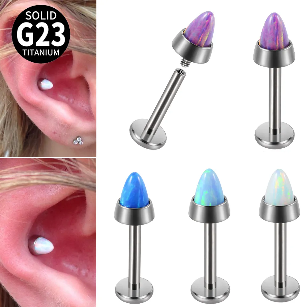 1pc 16G 2mm Ball Top Internally Threaded Labret - 316L Surgical Steel