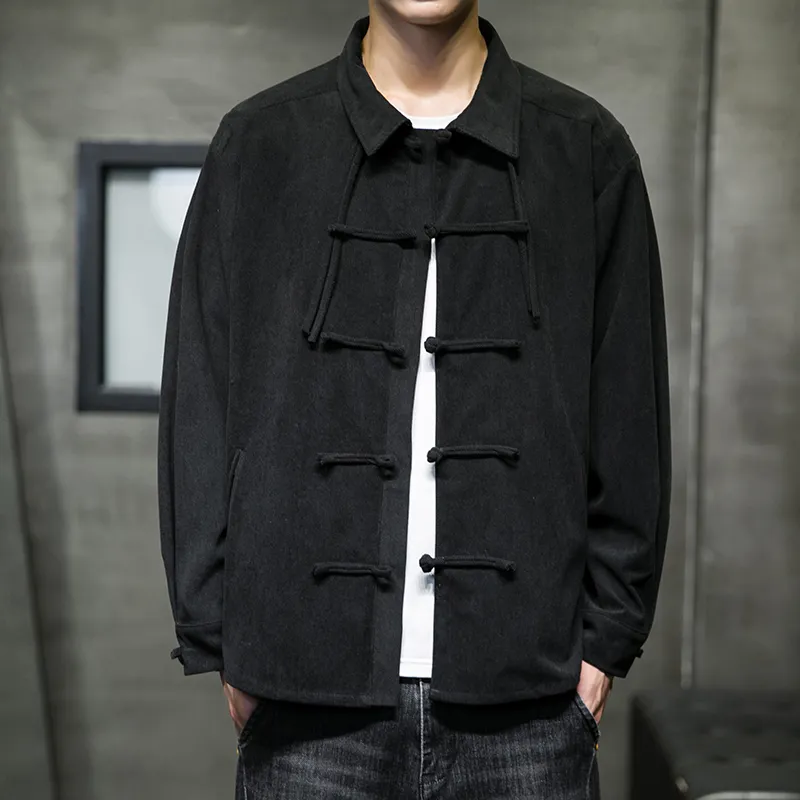 ジャケット・アウター 90's Traditional Black Kung Fu Jacket 3sixteen - Kung Fu Jacket - Black Twill – Withered Fig