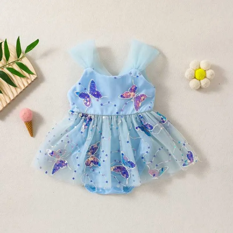 Vestidos femininos recém -nascidos criança bebê macacão vestido roupa de borboleta malha de tule tule tule jacutes tutu vestido de verão roupas de verão