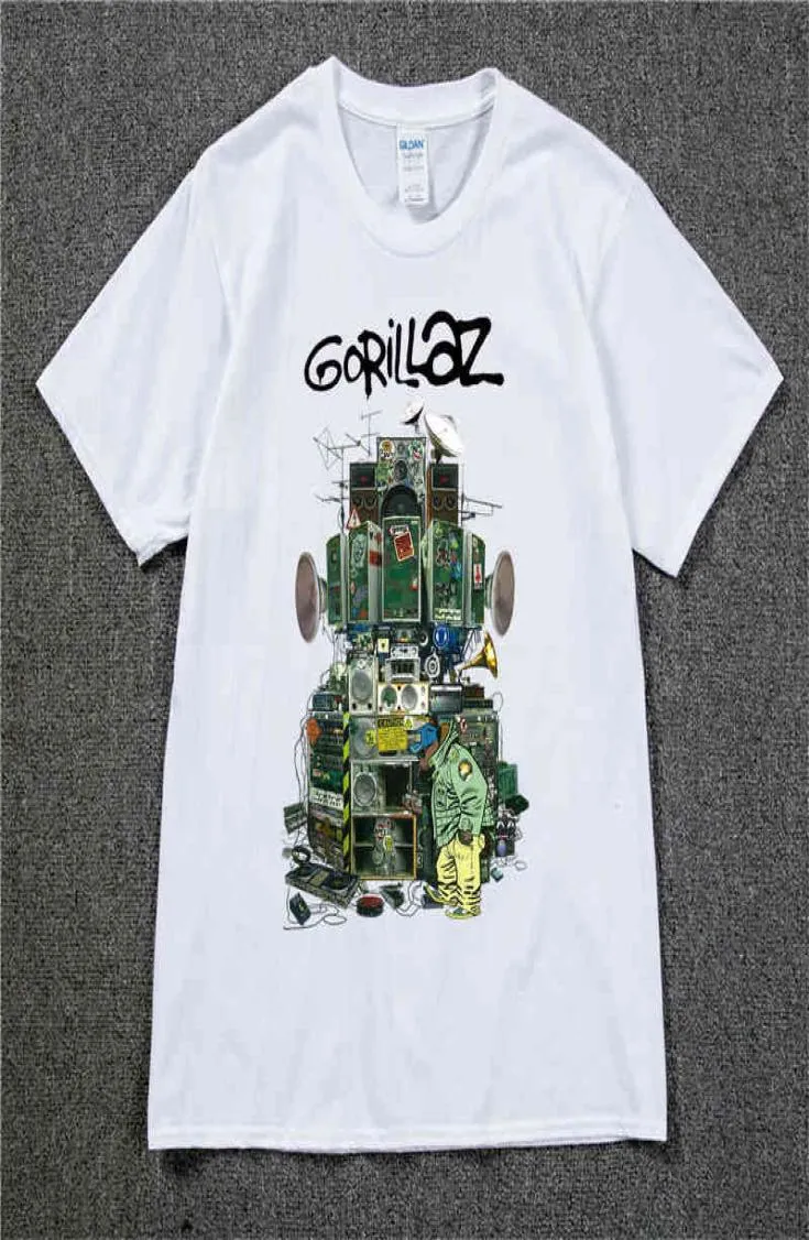 Gorillaz T-shirt UK Rock Band Gorillazs Tshirt Hiphop Alternative Rap Music Tee Shirt Nowow New Album Tshirt Pure Cotton3008983