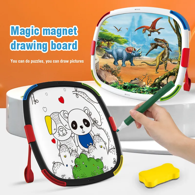 Segnali di disegno magnetico per bambini Segnali di colore per bambini Disegna Tablet Learning Painting Montessori Educational Toys for Girls Regali