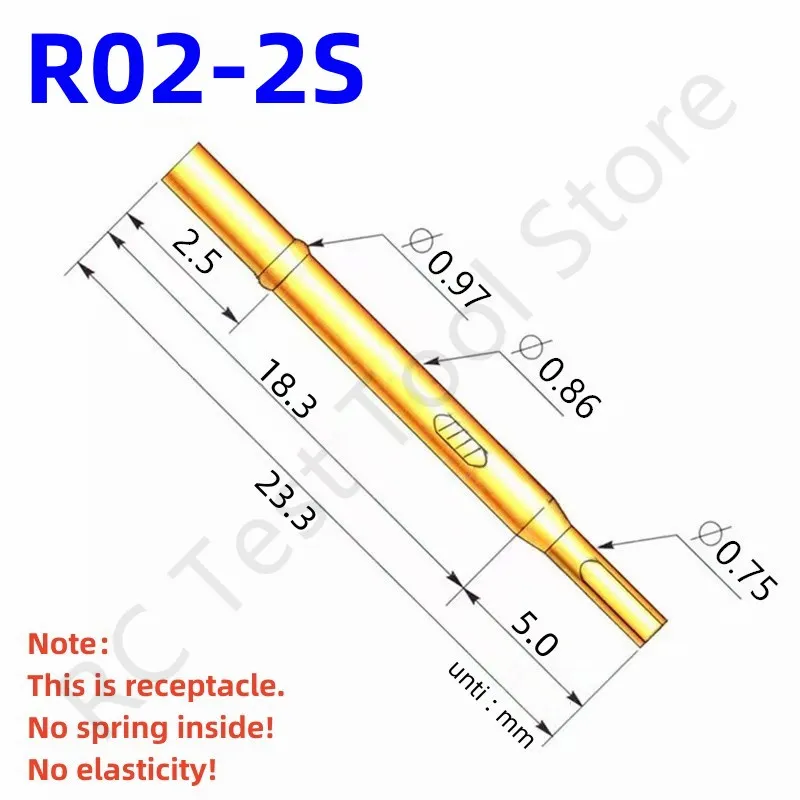 R02 Probe R02 2S Spring Rain Speed Test Probe Pogo Pin Receptacle Needle Sleeve ...