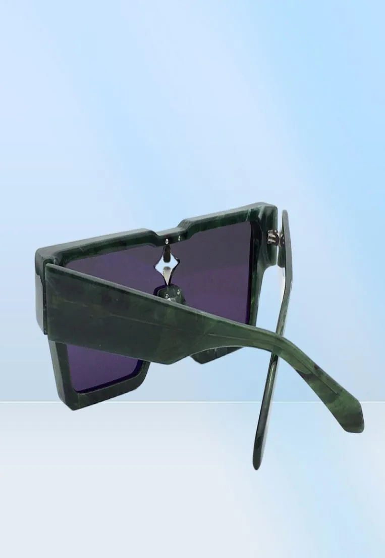 Moda lüks tasarımcı siklon güneş gözlükleri erkekler klasik vintage kare kalın plaka çerçeve gözlükleri avantgarde benzersiz üst stil anti8164963