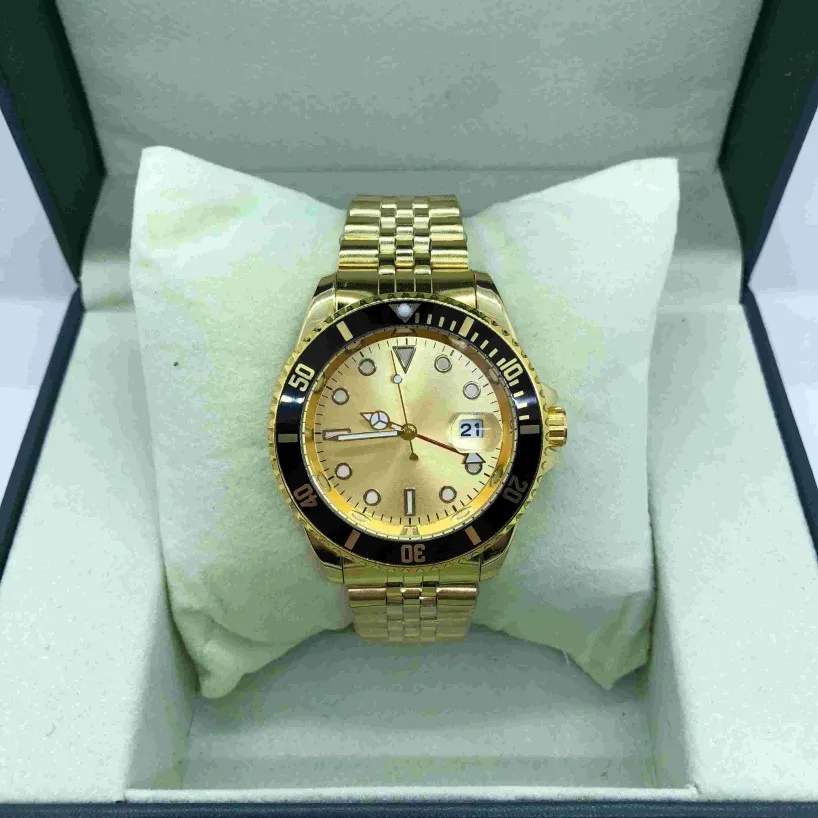 Designer 40MM gold dial automatic mechanical fashion classic style stainless steel waterproof watch2783